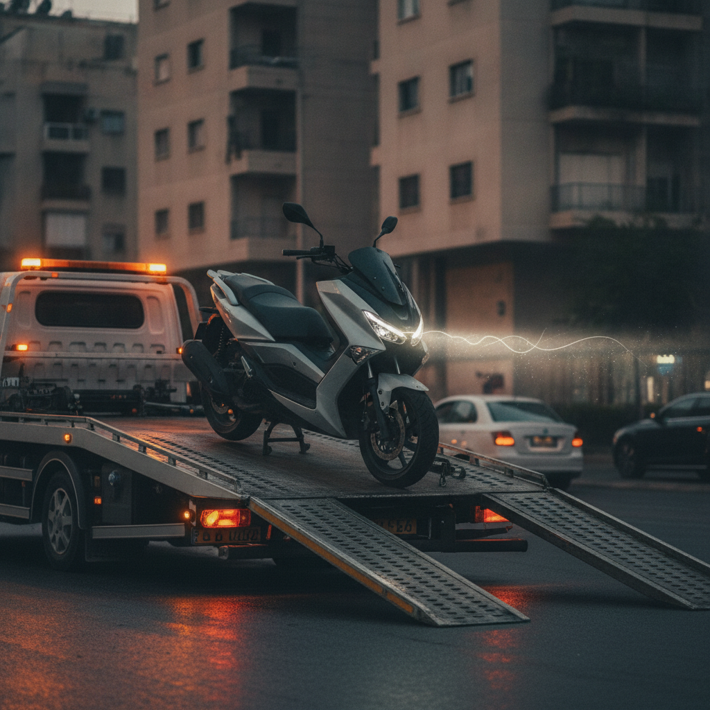 Read more about the article קטנוע עם תקלת מצבר? מתי זה הזמן להזמין גרר ולא להמשיך לנסות